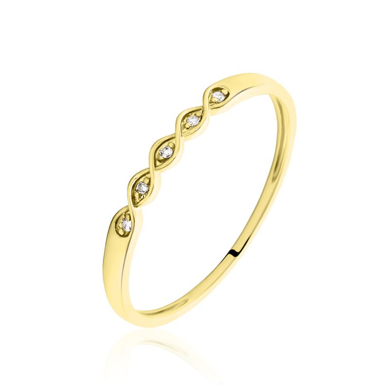 Bague Or Jaune Terance Diamants - Spannringe Damen | OROVIVO
