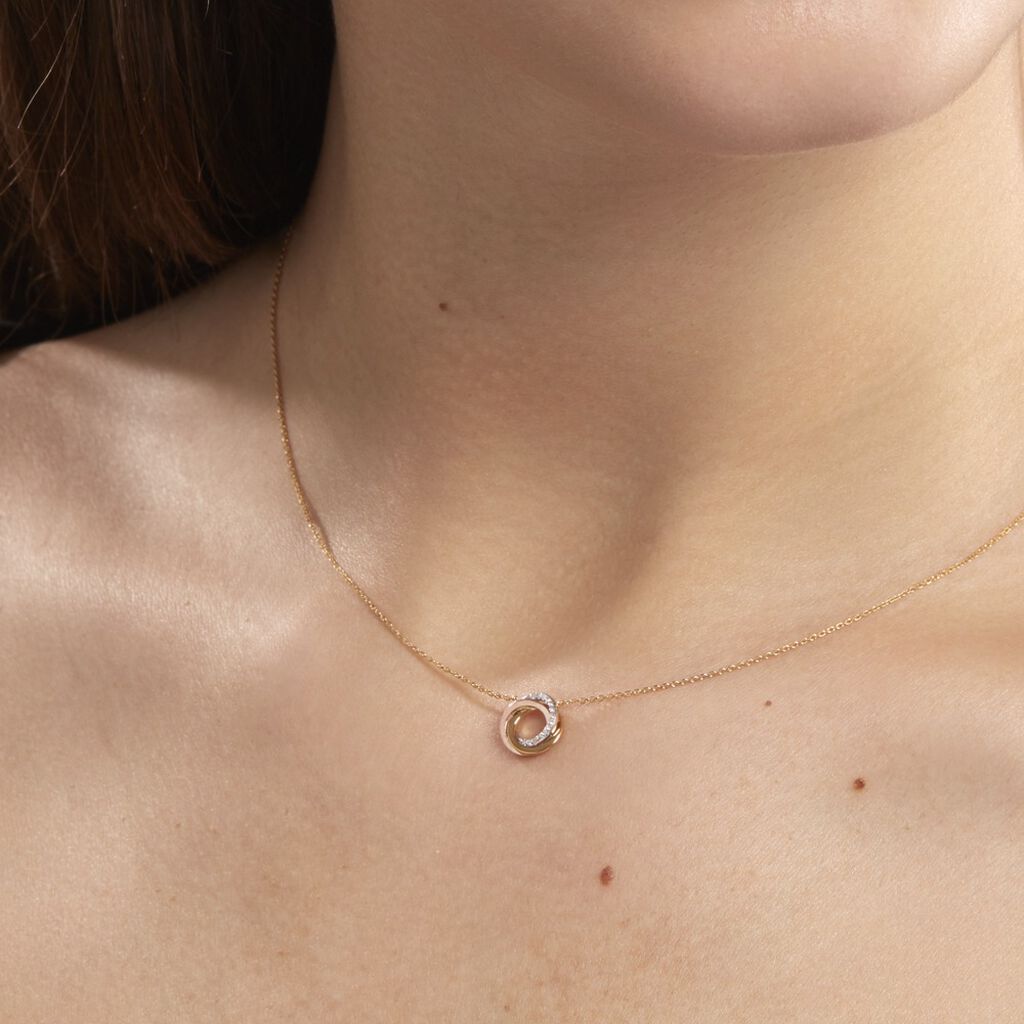 Collier Daphnee Or Tricolore Diamant - Spannringe Damen | OROVIVO