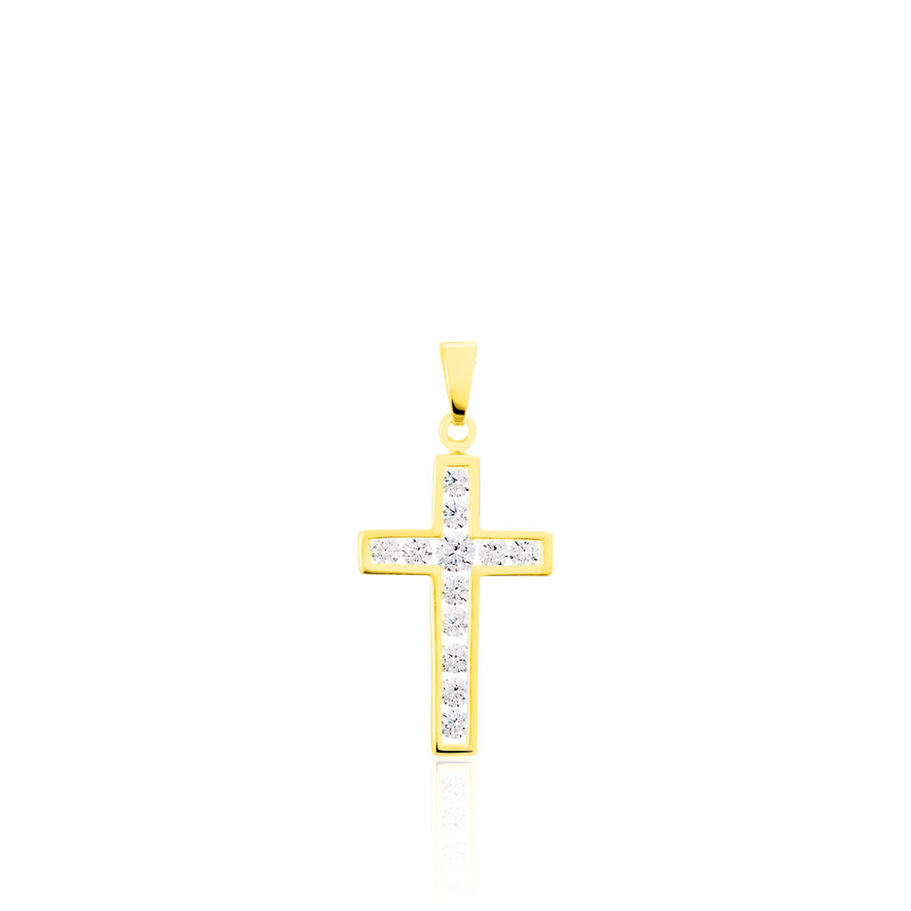 Kreuz Anhänger Gold 333 Zirkonia Adina - Kreuzanhänger Familie | OROVIVO