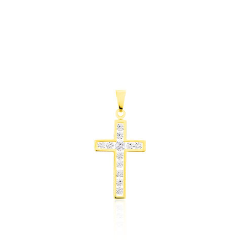 Kreuz Anhänger Gold 333 Zirkonia Adina - Schmuckanhänger Familie | OROVIVO