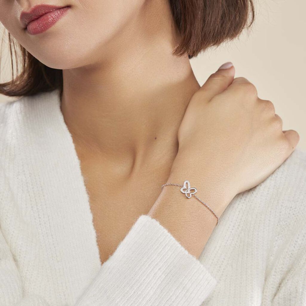 Bracelet Delphe Argent Blanc Oxyde De Zirconium - Spannringe Damen | OROVIVO