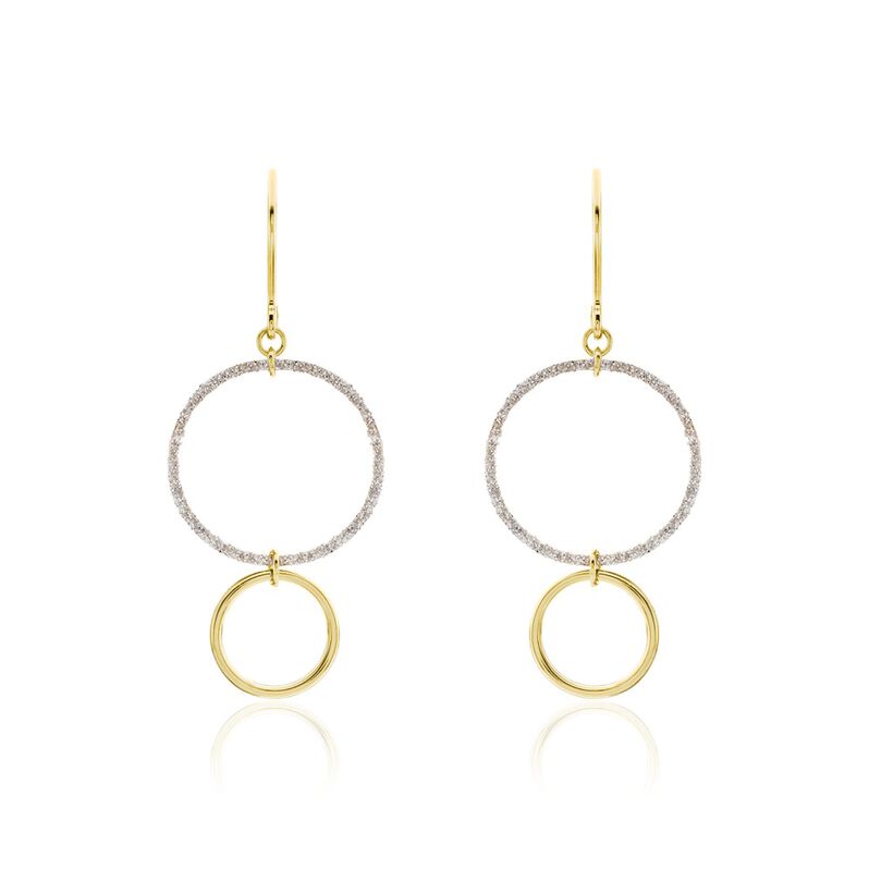 Boucles D'oreilles Pendantes Zavia Or Jaune - Spannringe Damen | OROVIVO