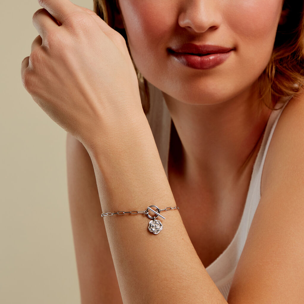 ROSALIA Damen Armband Silber 925 Rosette B 2,3 mm