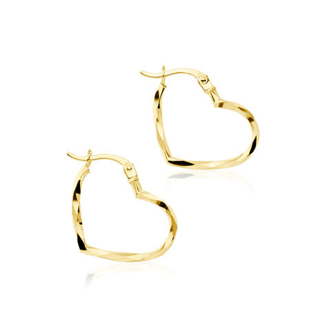 Coeur Twisted Damen Ohrschmuck Gold 375 (9 Karat) Herz