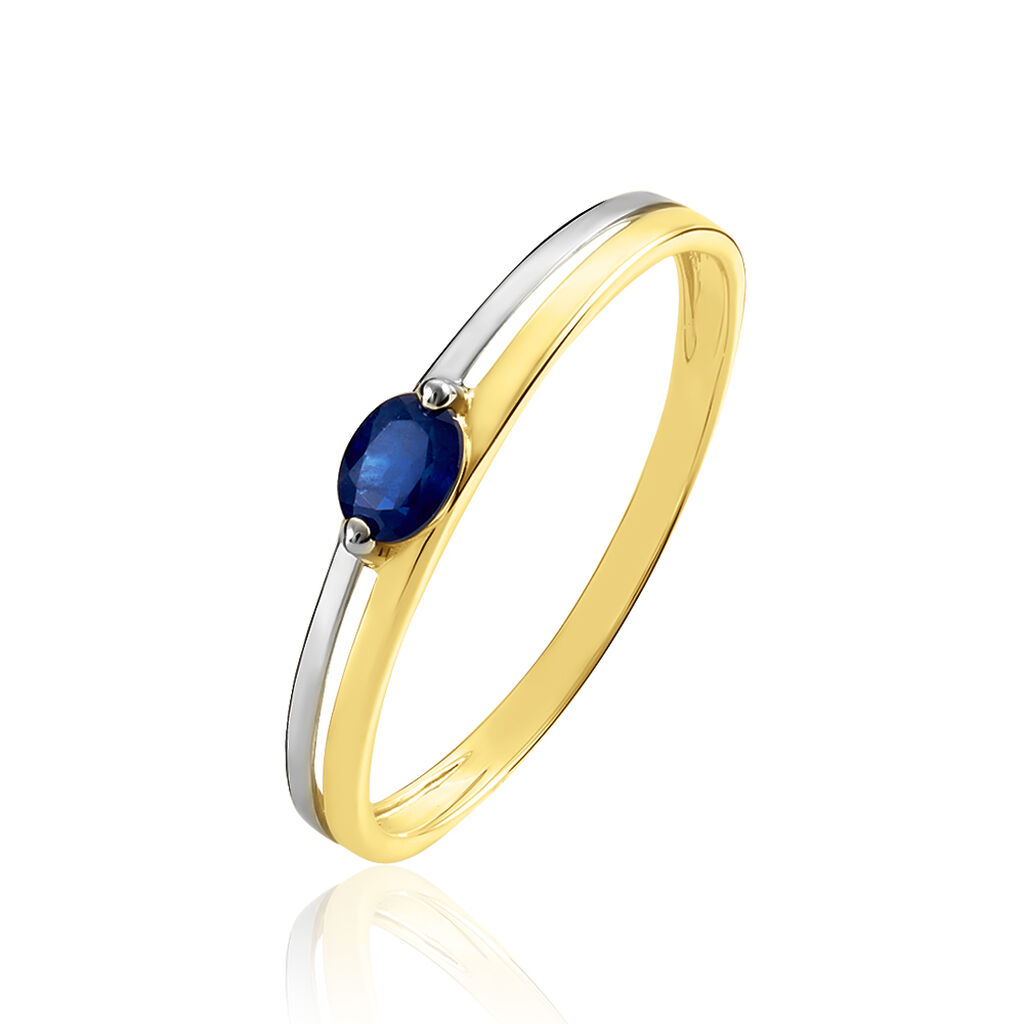 Bague Corabelle Or Bicolore Saphir - Spannringe Damen | OROVIVO