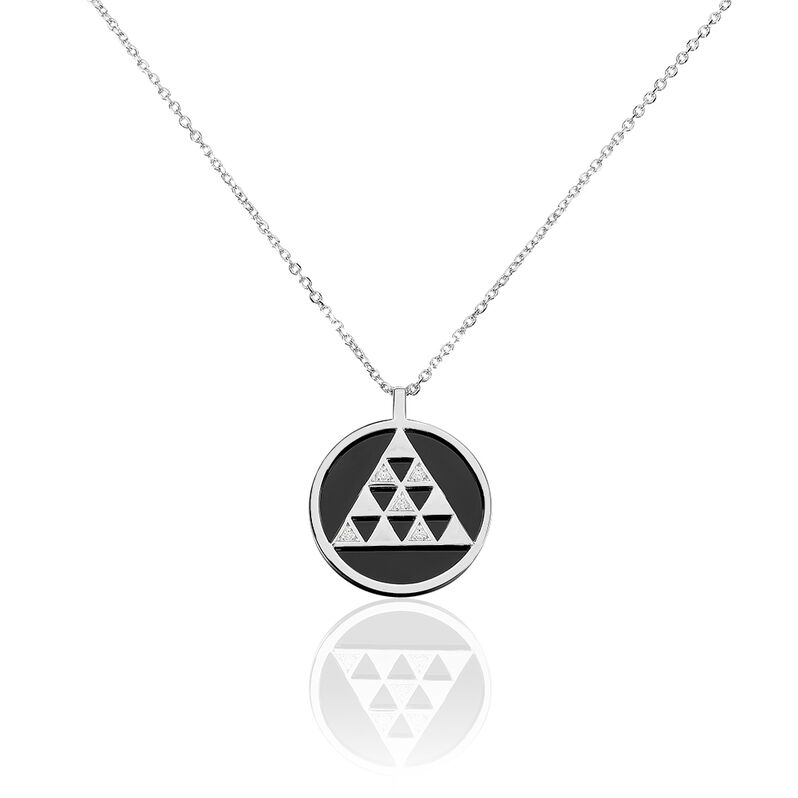 Collier Crescentia Argent Blanc Céramique - Spannringe Damen | OROVIVO