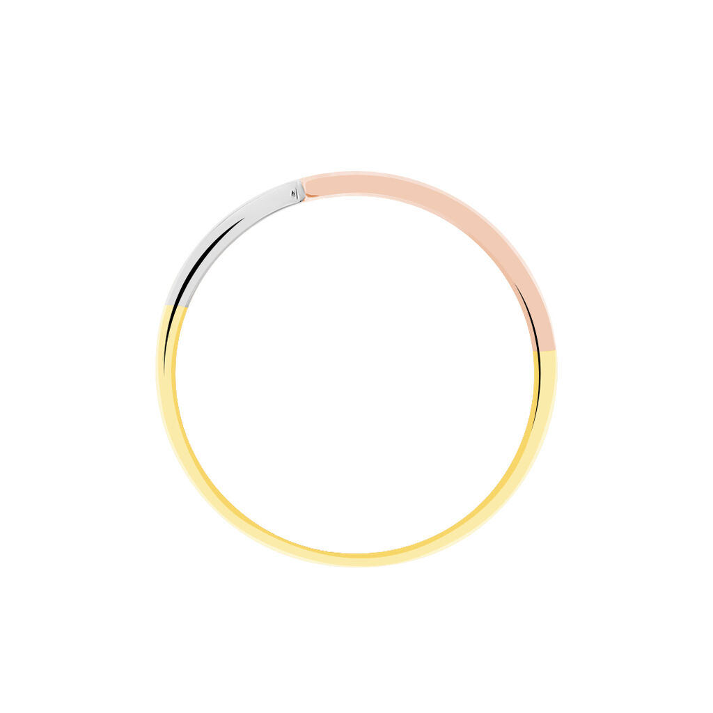 Bague Or Tricolore Rama3 Rangs Semi - Spannringe Damen | OROVIVO