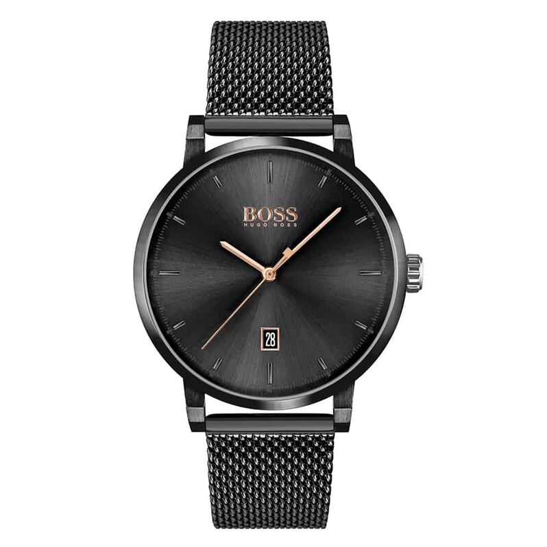Orologio solo tempo Confidence cinturino e cassa neri - Spannringe Herren | OROVIVO