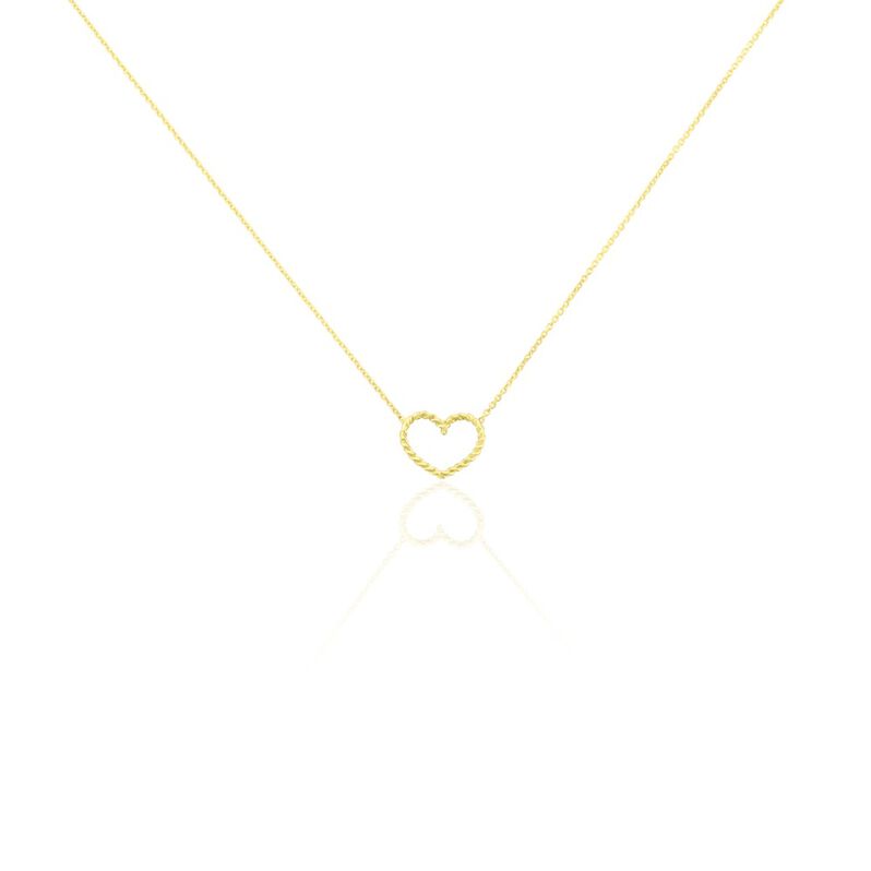 Collier Or Jaune Basilissa Coeur Effet Twiste 42cm - Spannringe Damen | OROVIVO