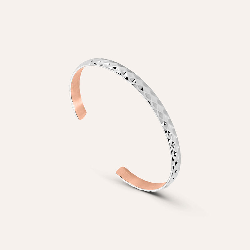 Bangle Lady Code Acciaio Bicolore Diamantato - Spannringe Damen | OROVIVO