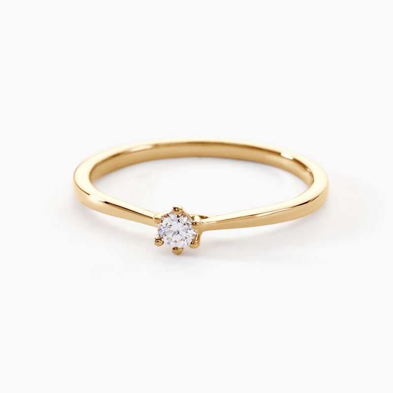 Bague Samantha Or Jaune Diamant - Spannringe Damen | OROVIVO