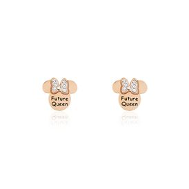 DISNEY Ohrstecker Edelstahl Roségold Kristall Steine Minnie Maus FUTURE QUEEN - Ohrstecker Familie | OROVIVO