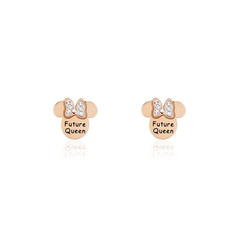 DISNEY Ohrstecker Edelstahl Roségold Kristall Steine Minnie Maus FUTURE QUEEN - Ohrstecker Familie | OROVIVO