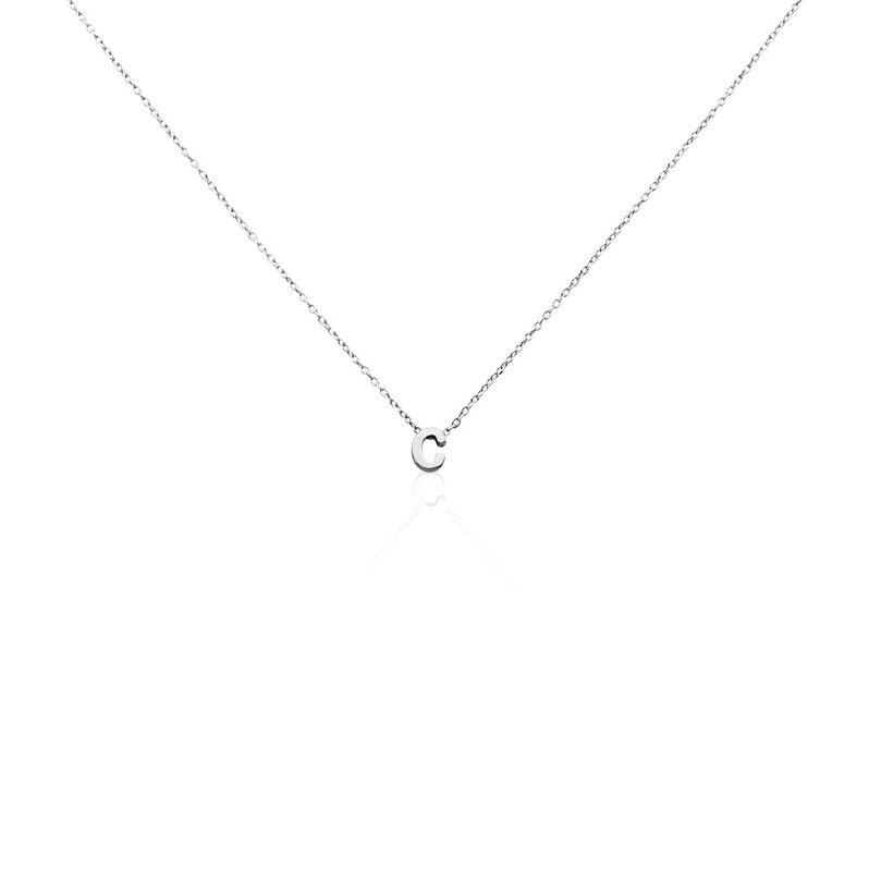 Damen Collier Silber Silber 925 Buchstabe C - Halsketten Damen | OROVIVO