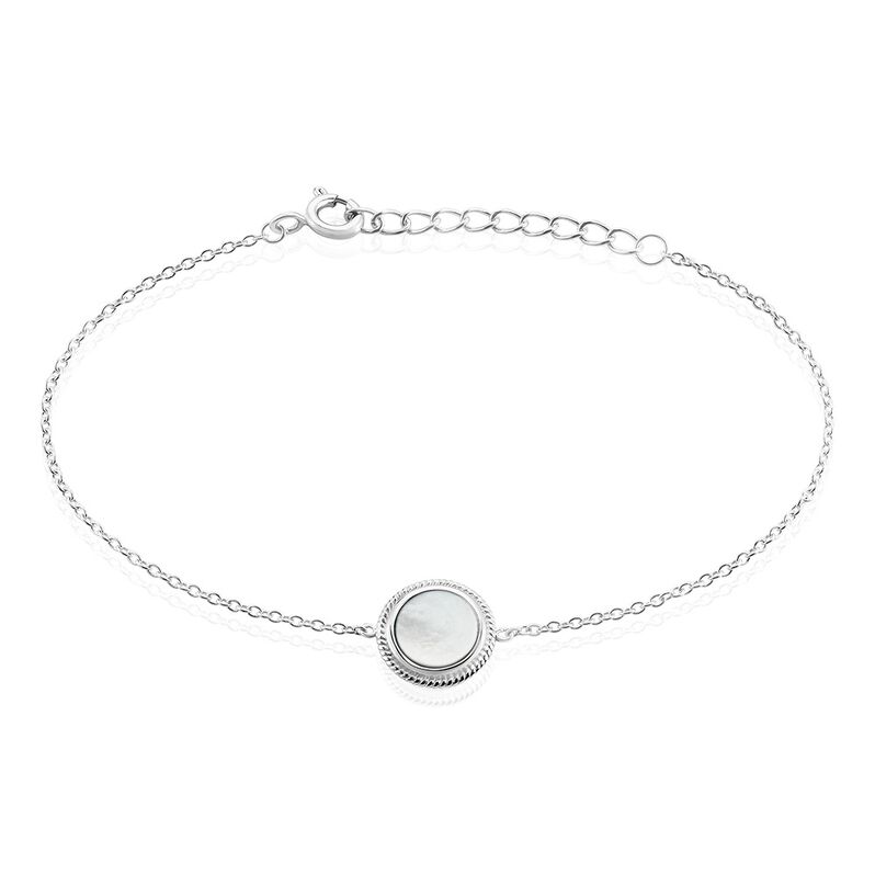 Bracelet Zea Argent Blanc Nacre - Spannringe Damen | OROVIVO