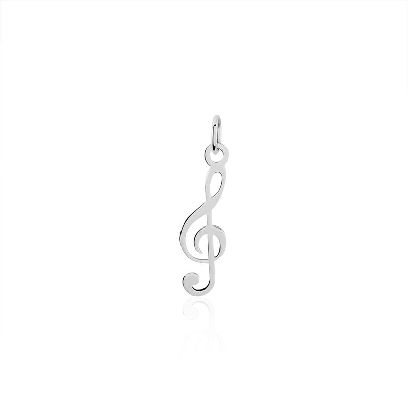 Pendentif Argent Rhodie Pio Clef De Sol - Spannringe Familie | OROVIVO
