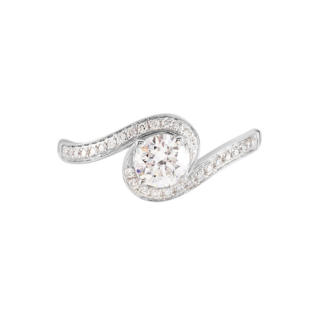 Solitaire Or Weiss Coralia - Spannringe Damen | OROVIVO