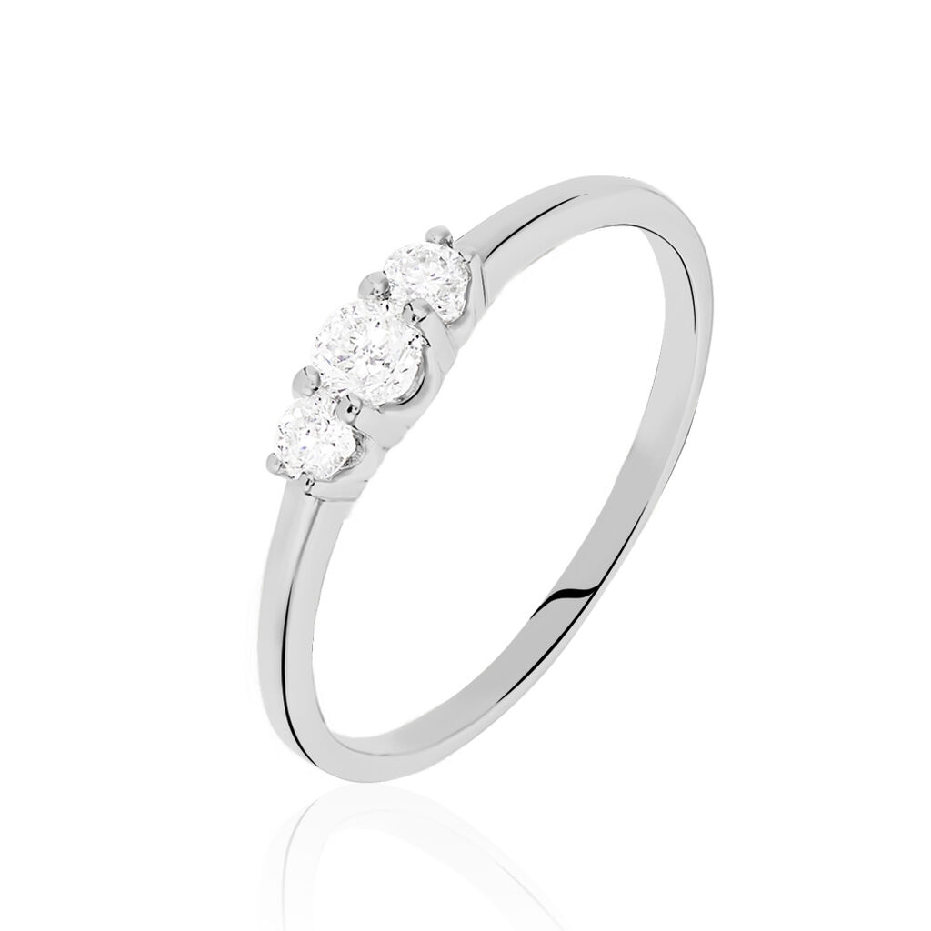 Damen Ring Weißgold 375 Diamant 0,25ct Sabine 1  - Hochzeitsringe Damen | OROVIVO