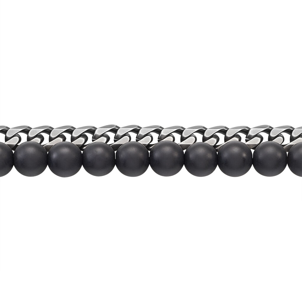 Herren Armband Edelstahl Bicolor B 5 mm