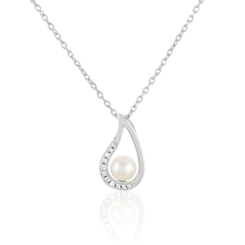 Collier Argent Et Perle De Culture - Spannringe Damen | OROVIVO
