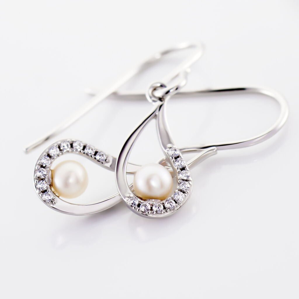 Boucles D'oreilles Argent Perle Culture - Spannringe Damen | OROVIVO