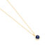 ODARIKE Damen Collier Gold 585 (14 Karat) Saphir Blau 0,6 ct Kreis B 4 mm