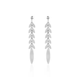 Damen Ohrstecker Lang Silber 925 Blatt - Ohrstecker lang Damen | OROVIVO