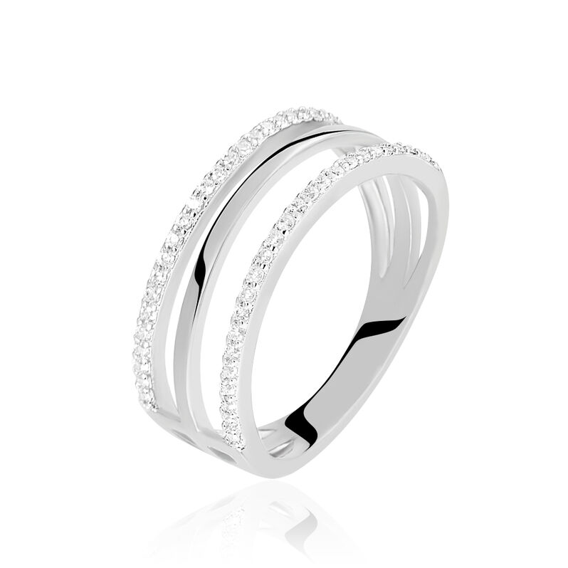 Bague Abella Argent Blanc Oxyde De Zirconium - Spannringe Damen | OROVIVO