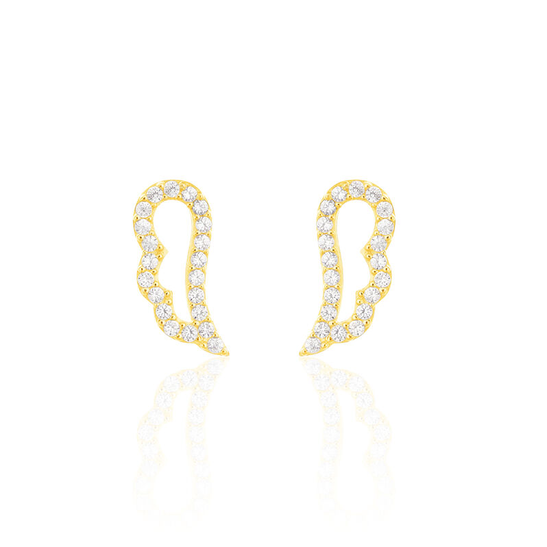 Ohrringe Gold Gelb Angela - Spannringe Damen | OROVIVO