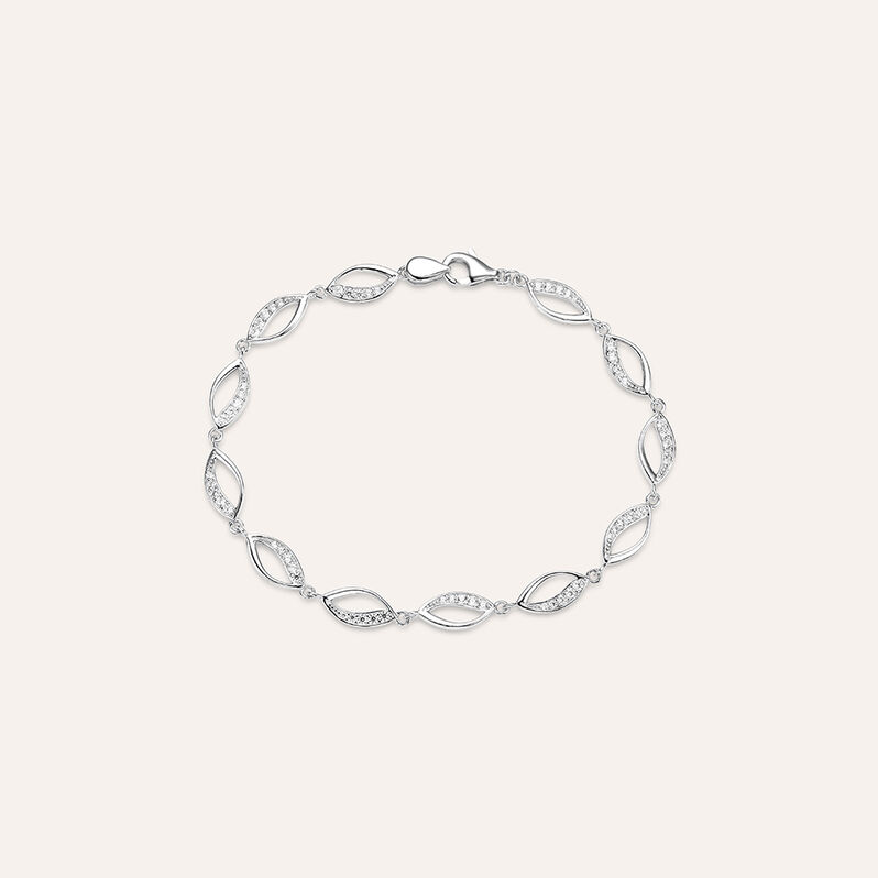Bracciale Silver Shine Argento Rodiato Cubic Zirconia - Spannringe Damen | OROVIVO