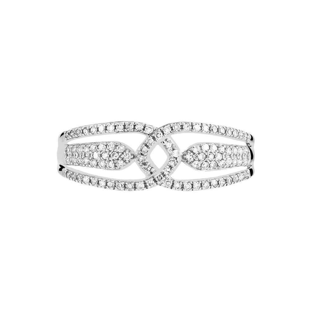 Bague Diana Or Blanc Diamant - Spannringe Damen | OROVIVO