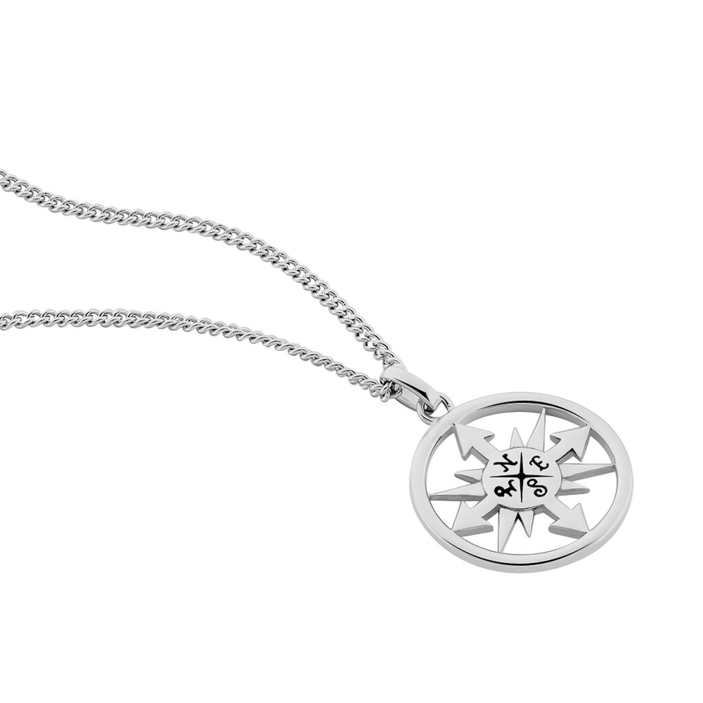 WINDROSE Herren Collier Silber 925 Rosette