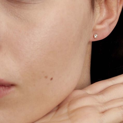 Damen Ohrstecker Gold 375 Zirkonia 3mm - Ohrstecker Damen | OROVIVO