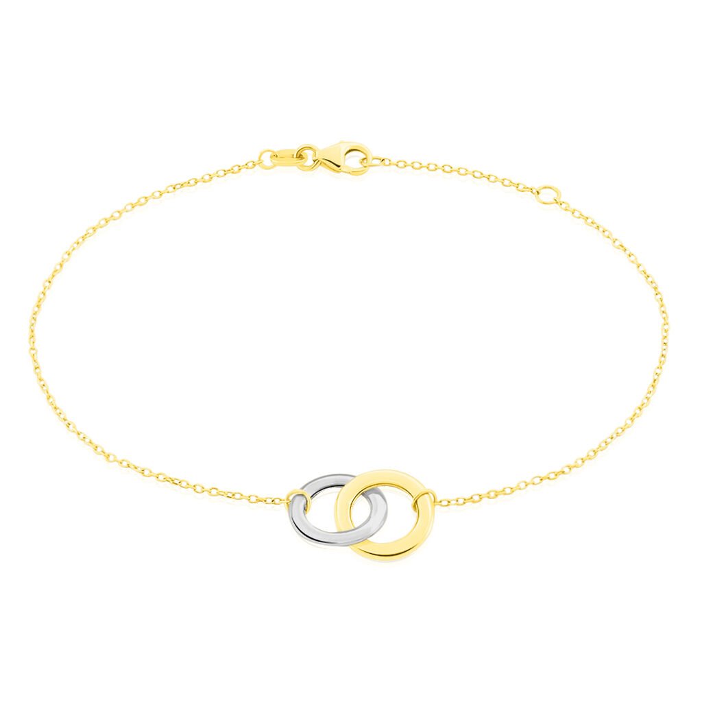 Bracelet Or Bicolore Adila Cercles Entrelaces - Spannringe Damen | OROVIVO