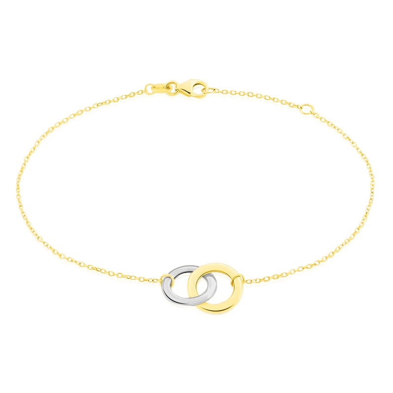 Bracelet Or Bicolore Adila Cercles Entrelaces - Spannringe Damen | OROVIVO