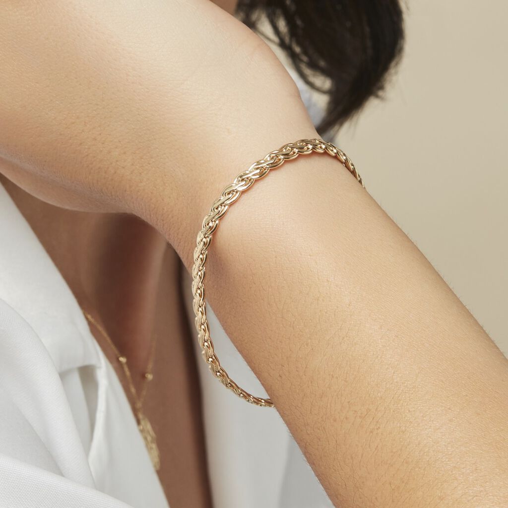 Bracelet Jayna Maille Palmier Or Jaune - Spannringe Damen | OROVIVO