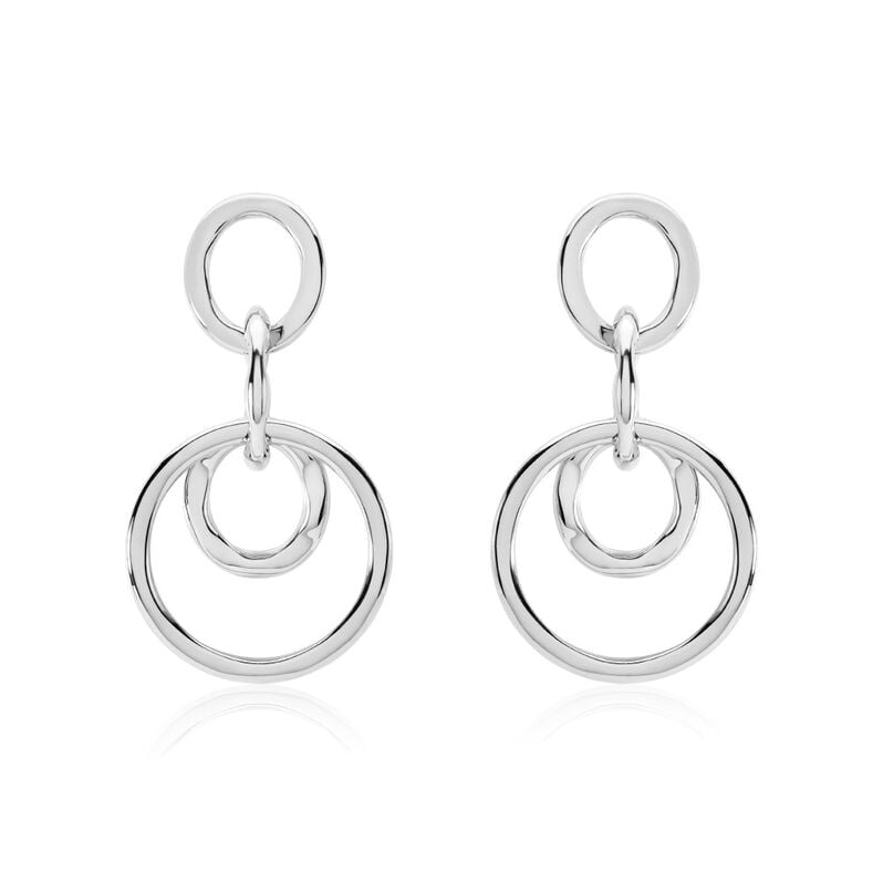CARLOTTA Damen Ohrringe Lang Edelstahl Kreis - Ohrringe Damen | OROVIVO