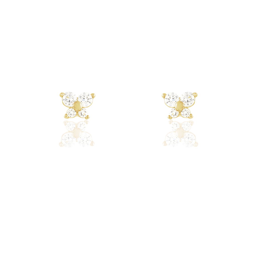 Ohrstecker Gold 375 Zirkonia Schmetterling - Ohrstecker Familie | OROVIVO