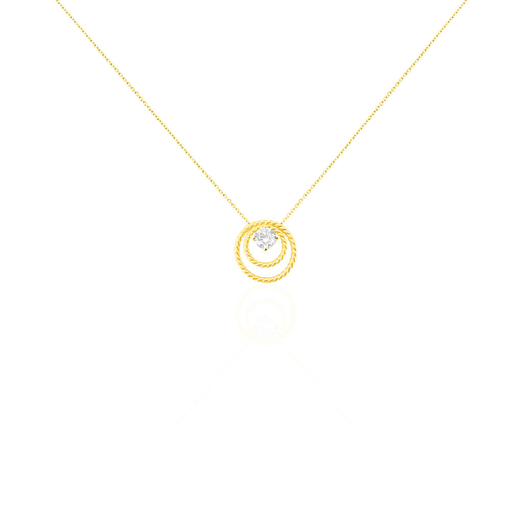 Collier Or Jaune Carlia Cercles Torsades - Spannringe Damen | OROVIVO
