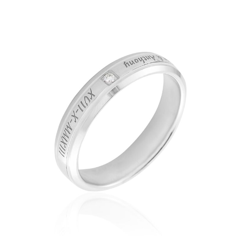 Alliance Romaine Or Blanc Diamant - Spannringe Familie | OROVIVO