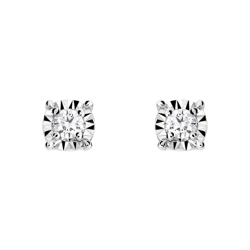 Orecchini Lobo Punto Luce Diamotion Oro Bianco Diamante - Spannringe Damen | OROVIVO