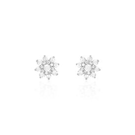 Damen Ohrstecker Silber 925 Zirkonia Blume - Ohrstecker Damen | OROVIVO