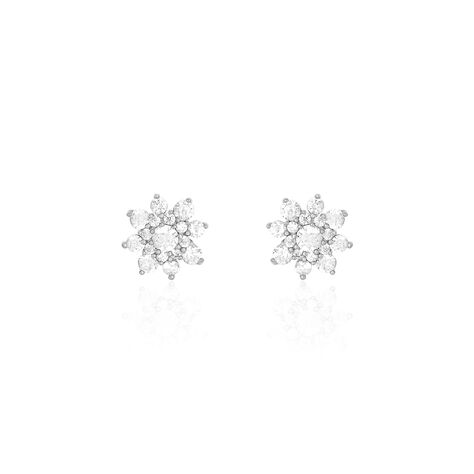 Damen Ohrstecker Silber 925 Zirkonia Blume - Ohrstecker Damen | OROVIVO