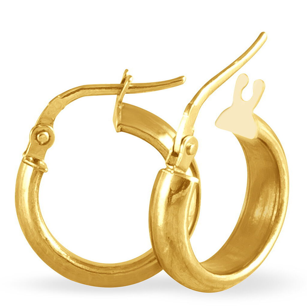 VICKIE Damen Creolen Gold 375 (9 Karat) B 4 mm