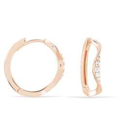 Damen Creolen Silber 925 Rosé Vergoldet Zirkonia - Creolen Damen | OROVIVO