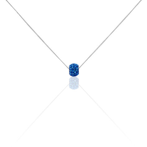 Damen Halskette Silber 925 Kristall Blau - Halsketten Damen | OROVIVO