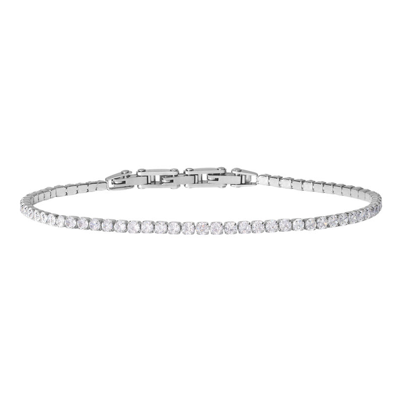 Bracciale Tennis Man Code Acciaio Cristallo - Spannringe Herren | OROVIVO