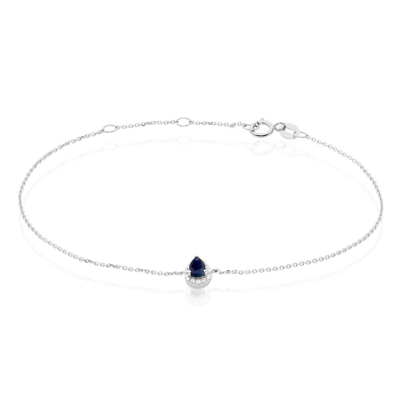 Bracciale Charlotte Oro Bianco Zaffiro Diamante - Spannringe Damen | OROVIVO