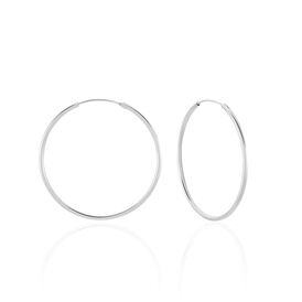 Damen Creolen Silber 925 Rhodiniert 40mm - Creolen Damen | OROVIVO