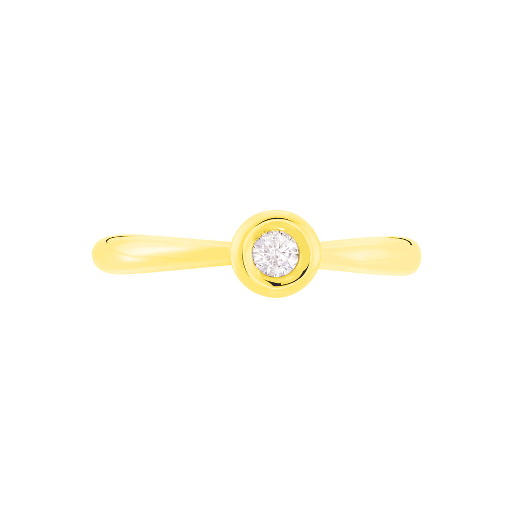 PARIS Damen Ring Gold 375 (9 Karat) Diamant Wei&szlig; 0,1 ct